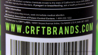 CRFT REUP E-Liquid Label